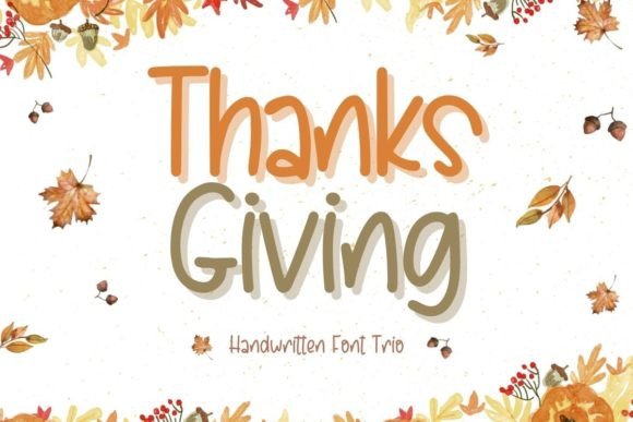 Thanksgiving Font Poster 1