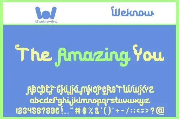 The Amazing You Font Poster 1