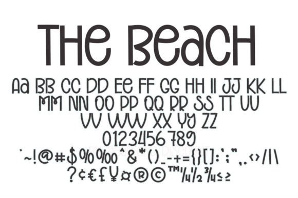 The Beach Font Poster 4