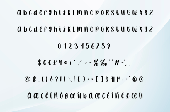 Thick Line Font Poster 7