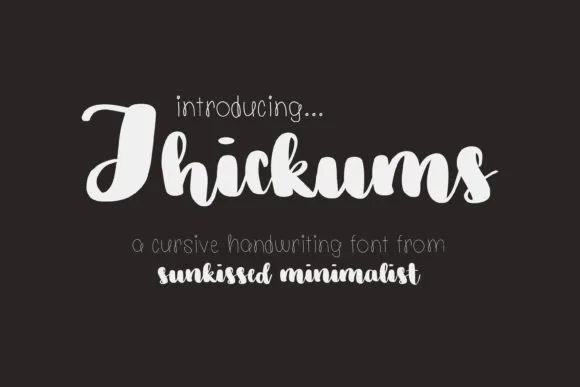 Thickums Font Thickums Font Poster 1