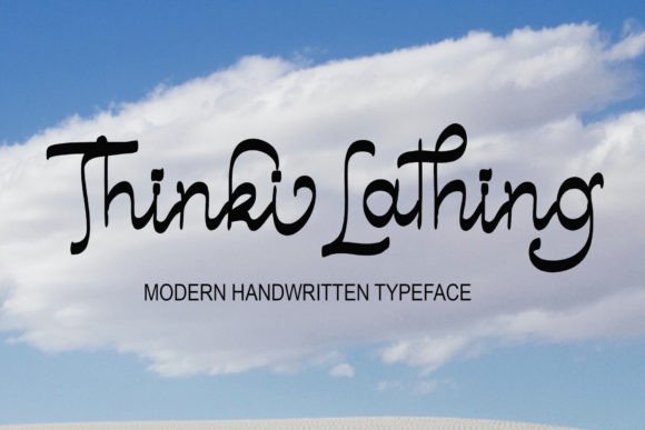 Thinki Lathing Font Poster 1