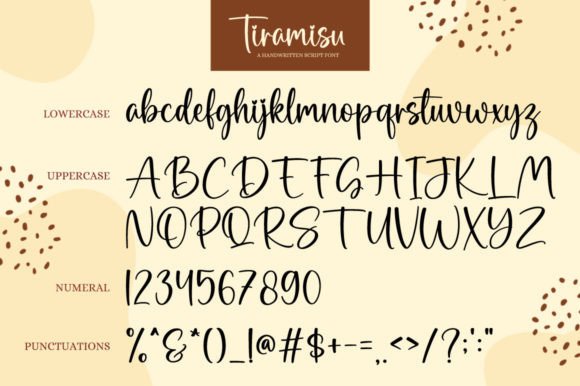 Tiramisu Font Poster 7
