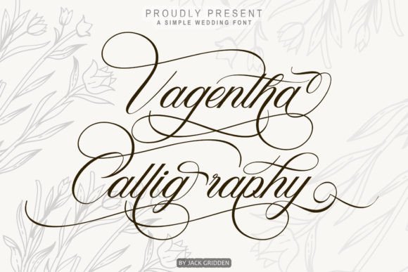 Vagentha Calligraphy Font Poster 1