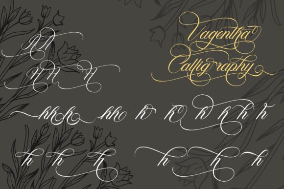 Vagentha Calligraphy Font Poster 6