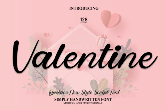 Valentine Font Poster 1