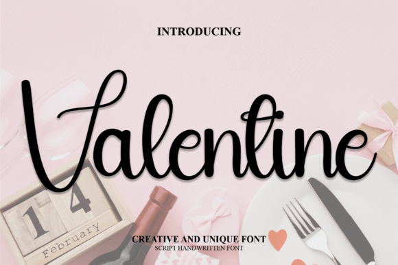 Valentine Font Poster 1