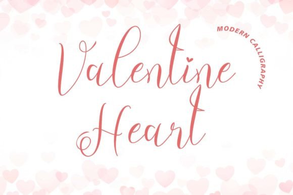 Valentine Heart Font Poster 1