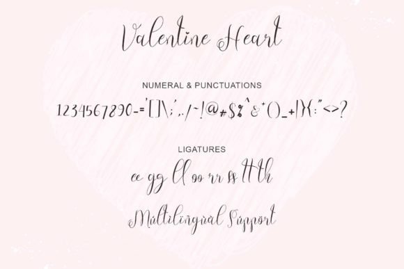 Valentine Heart Font Poster 7