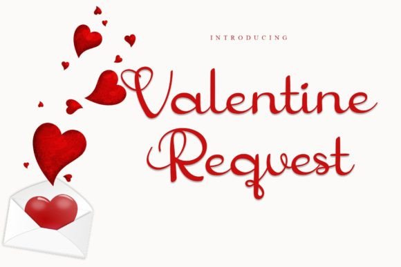 Valentine Request Font Poster 1