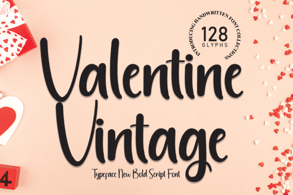 Valentine Vintage Font Poster 1