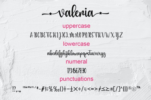 Valeria Font Poster 5