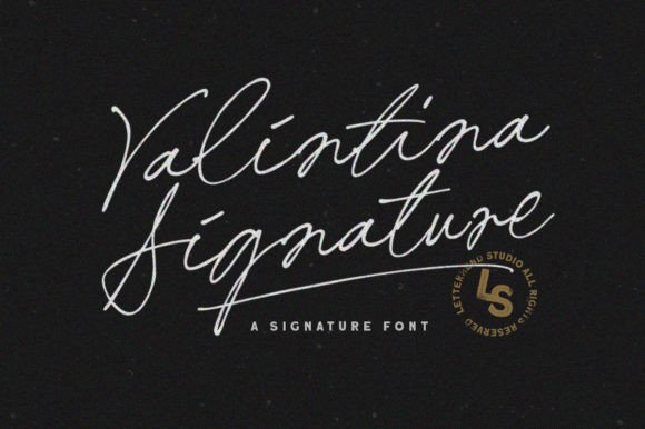 Valintina Signature Font Poster 1