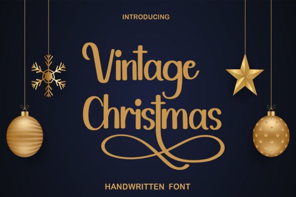 Vintage Christmas Font Poster 1
