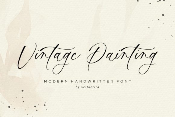Vintage Painting Font Poster 1