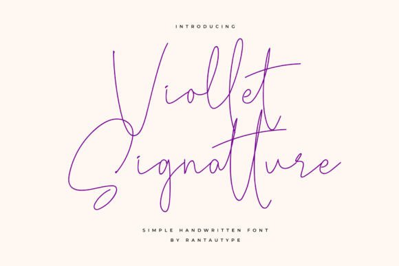 Viollet Signatture Font Poster 1