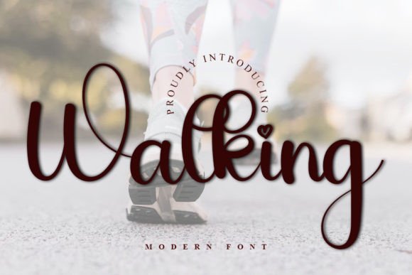 Walking Font Poster 1