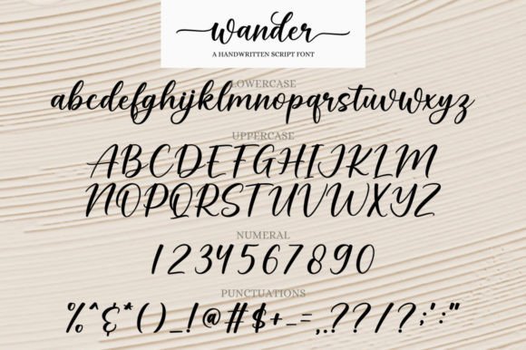 Wander Font Poster 7
