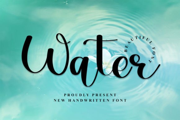 Water Font Poster 1