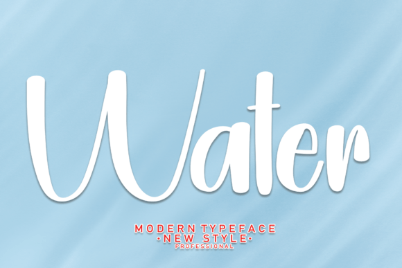 Water Font Poster 1