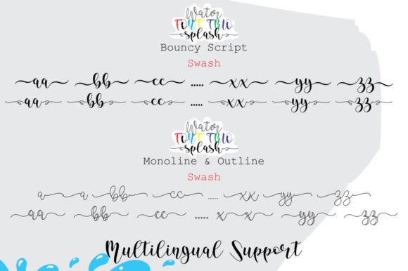 Water Splash Font Poster 6