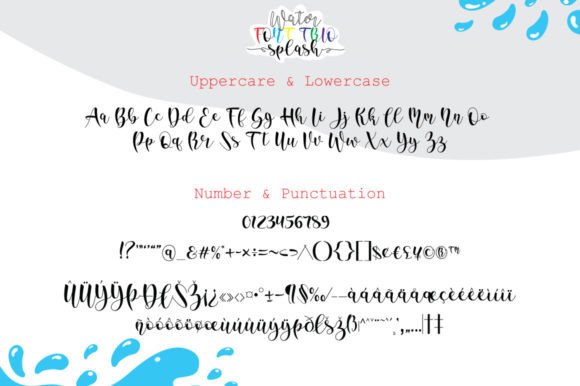 Water Splash Font Poster 7