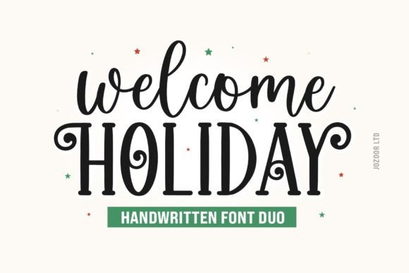 Welcome Holiday Duo Font Poster 1