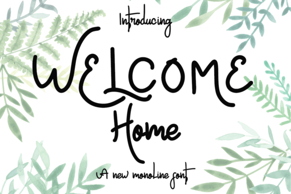 Welcome Home Font Poster 1