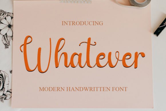 Whatever Font Poster 1