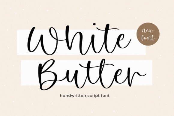 White Butter Font Poster 1