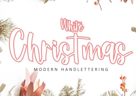 White Christmas Font Poster 1