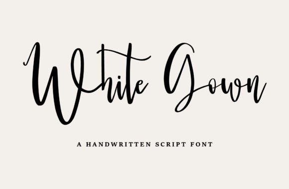 White Gown Font Poster 1