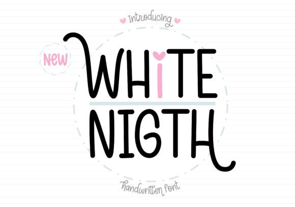 White Nigth Font Poster 1