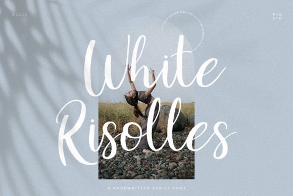 White Risolles Font Poster 1
