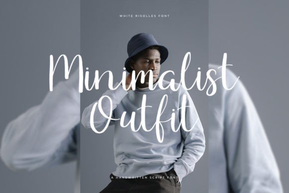 White Risolles Font Poster 5