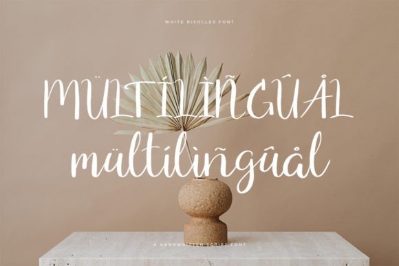 White Risolles Font Poster 10