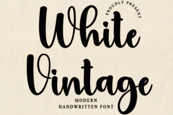 White Vintage Font