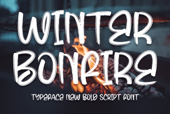Winter Bonfire Font Poster 1
