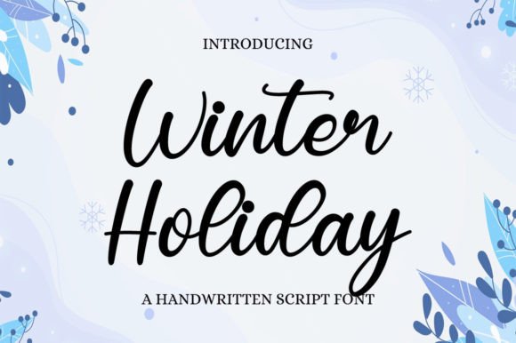 Winter Holiday Font Poster 1