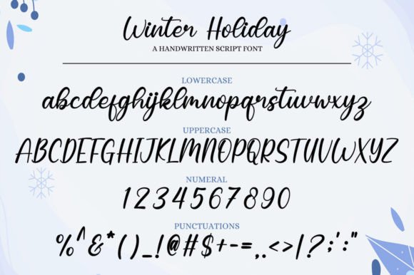 Winter Holiday Font Poster 7
