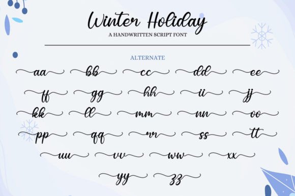 Winter Holiday Font Poster 8