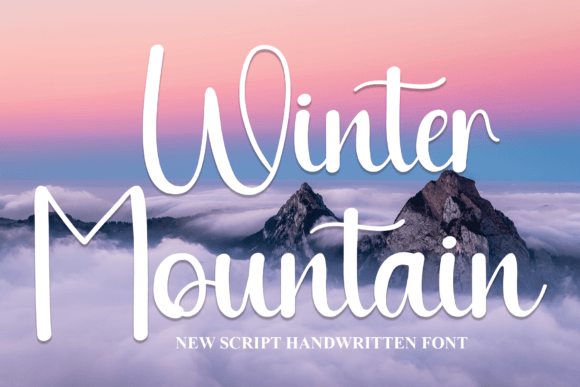 Winter Mountain Font Poster 1