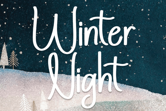 Winter Night Font Poster 1