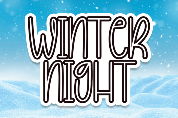 Winter Night Font Poster 1