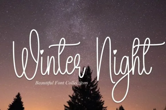 Winter Night Font Winter Night Font Poster 1