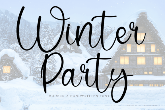 Winter Party Font Poster 1