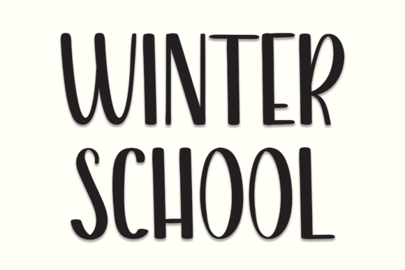 Winter School Font Poster 1