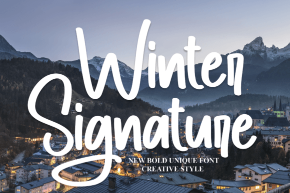Winter Signature Font Poster 1