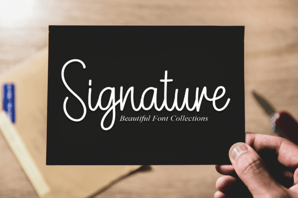 Winter Signature Font Poster 4