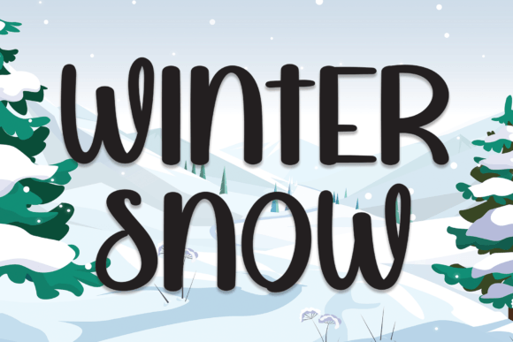 Winter Snow Font Poster 1